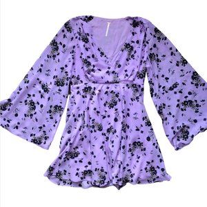 Free People Purple Floral A Line Dress